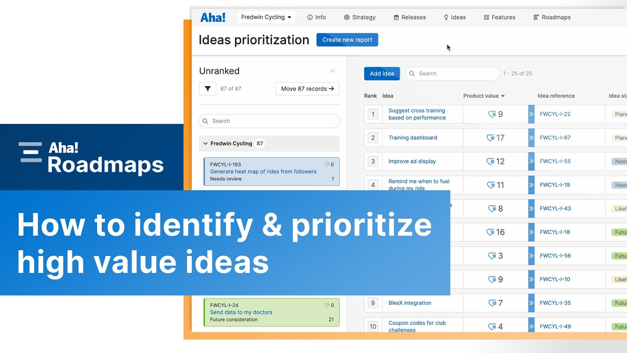 Aha! Roadmaps | How to identify and prioritize high-value ideas