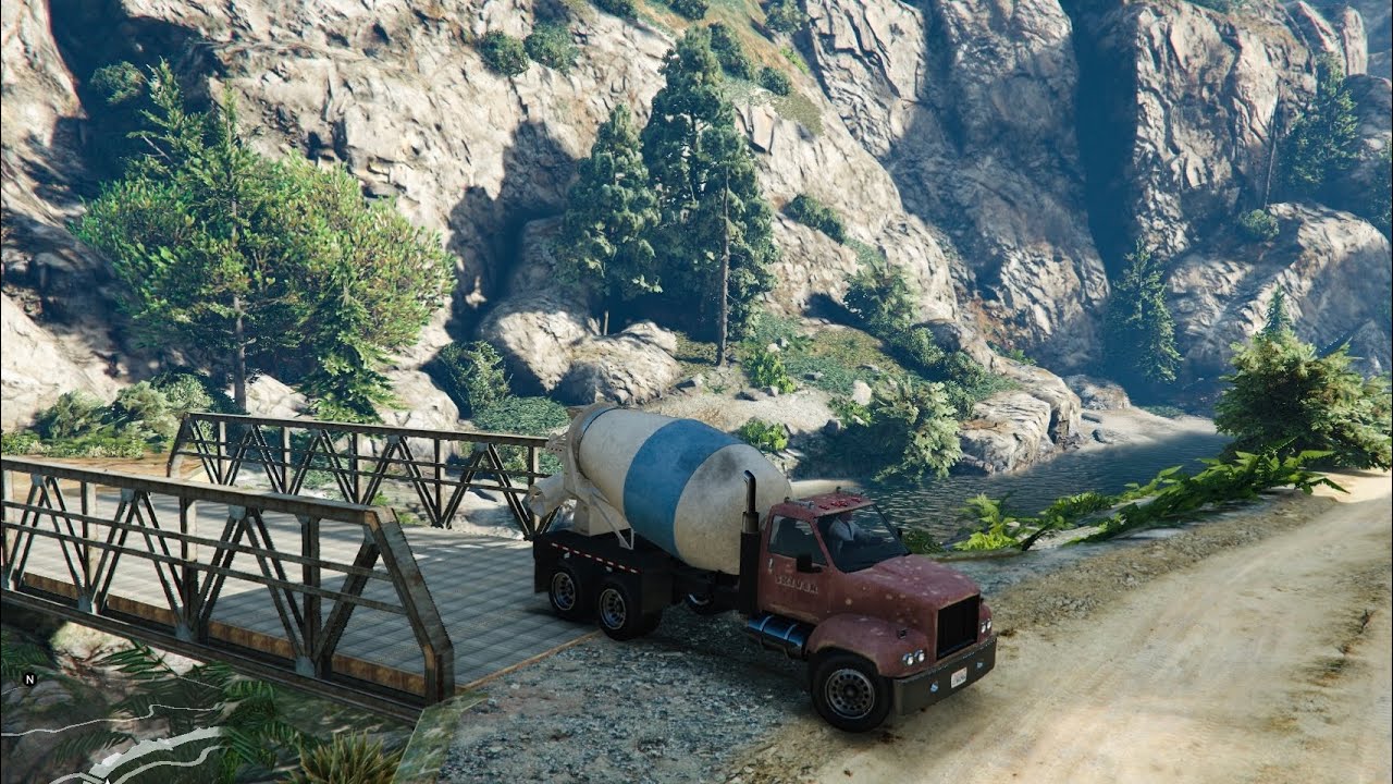 Driving Cement Mixer Truck in GTA V | Mountains Roads | AP Gaming