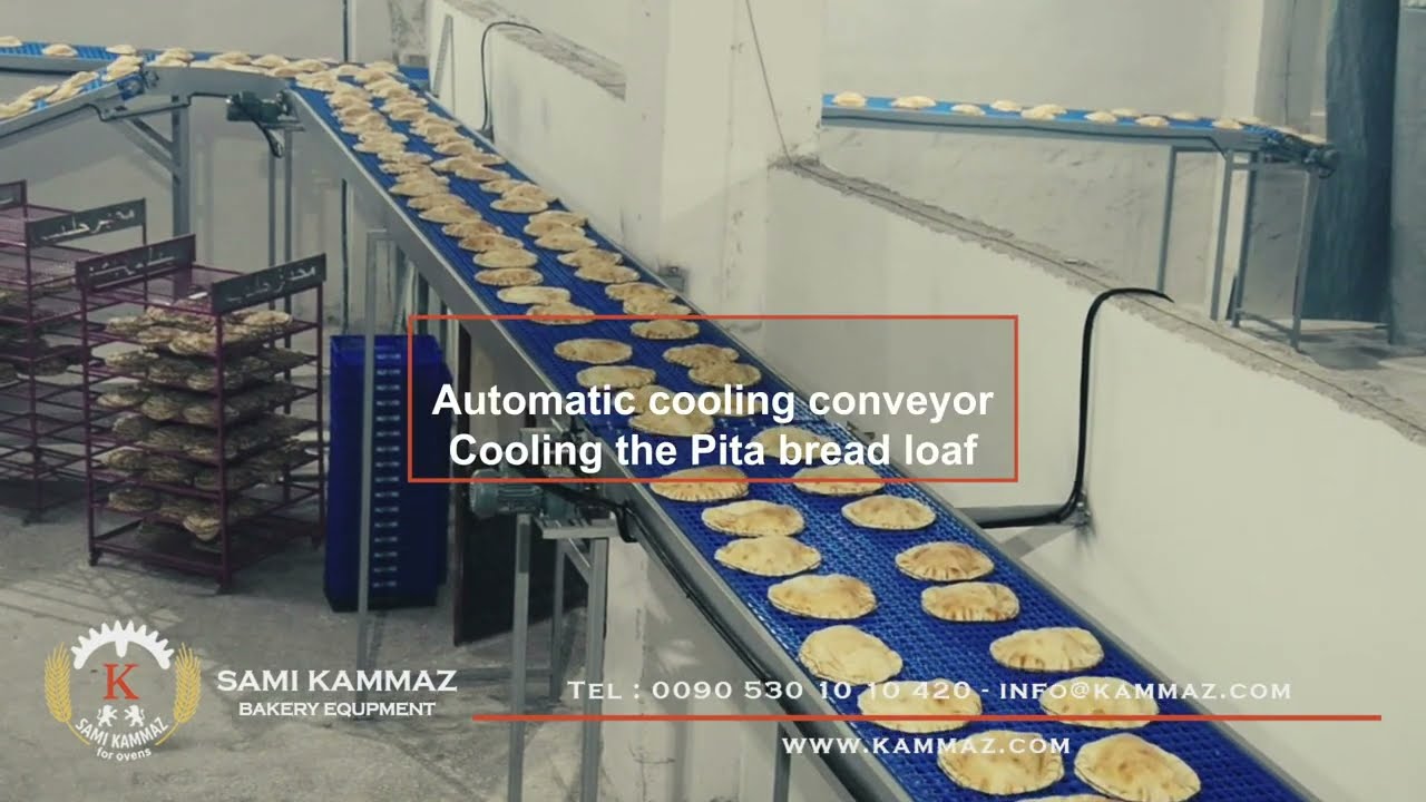 Automatic pita bread production line   2 rows bakery