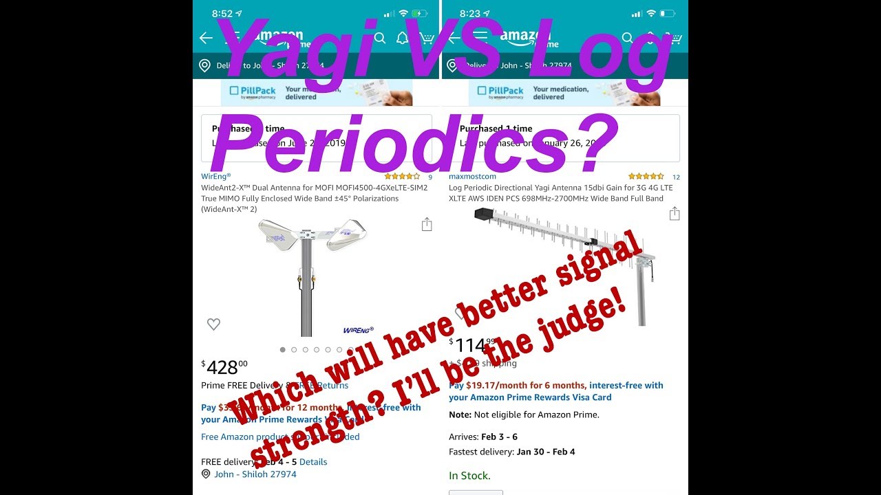 RURAL INTERNET PROJECT (MUST DO) P1.  Yagi's VS Log Periodics
