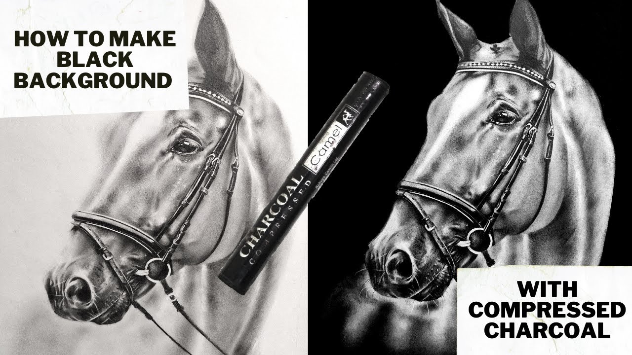 Using Compressed Charcoal Sticks for Background | How to create black background | #charcoal