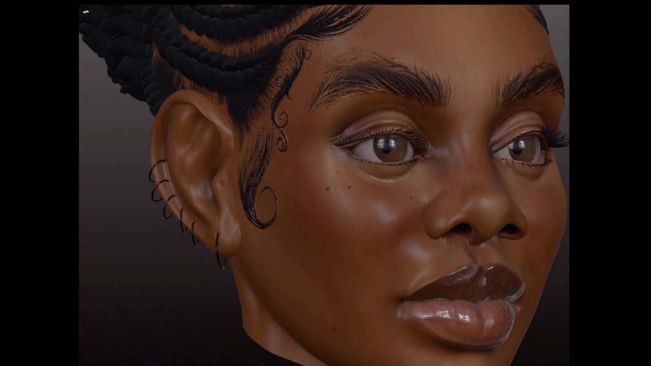 NOMAD SCULPT | Stylizing a Head & Hairstyle in Nomad Sculpt | Timelapse