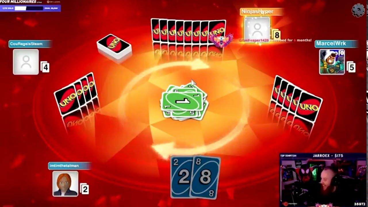 Ninja screams at uno