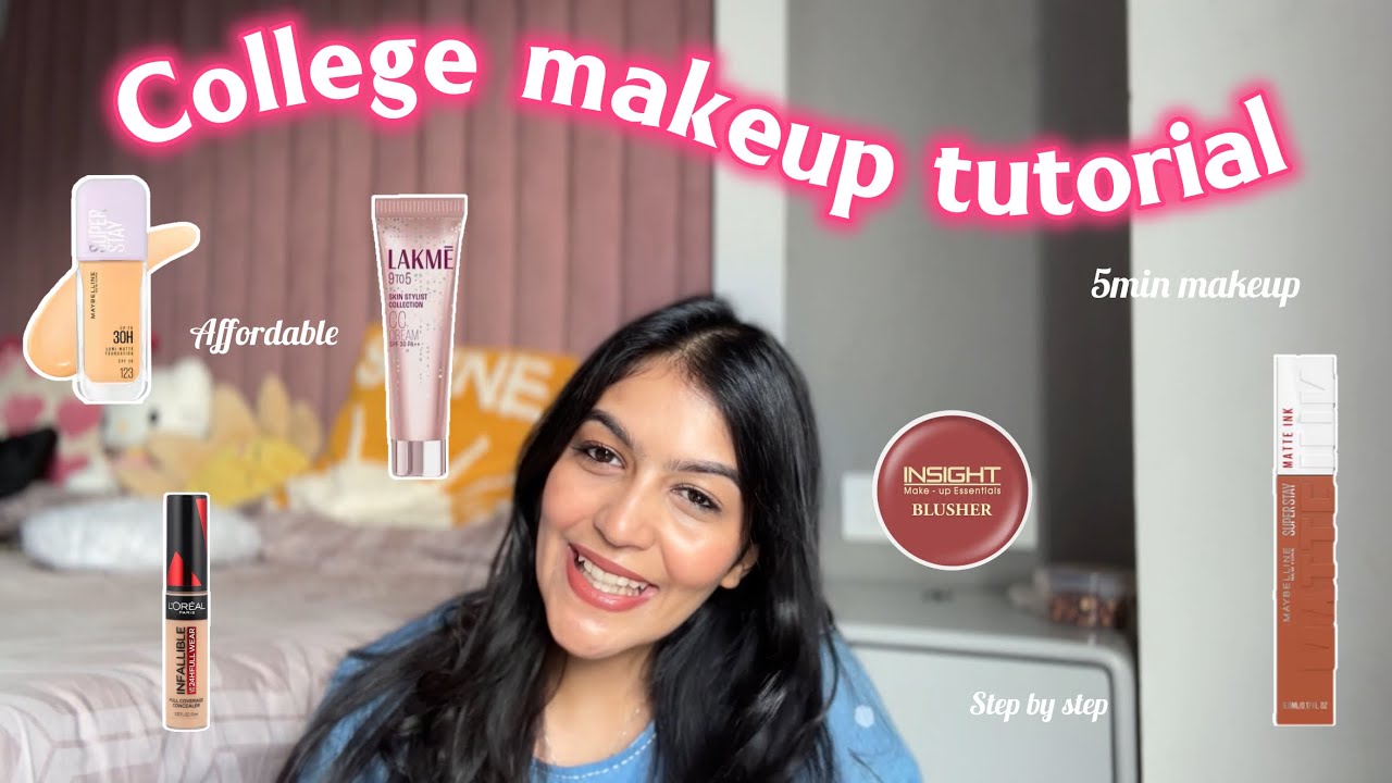 College Makeup Look for Beginners🤭| Soft & Quick|srishtyjainstyles