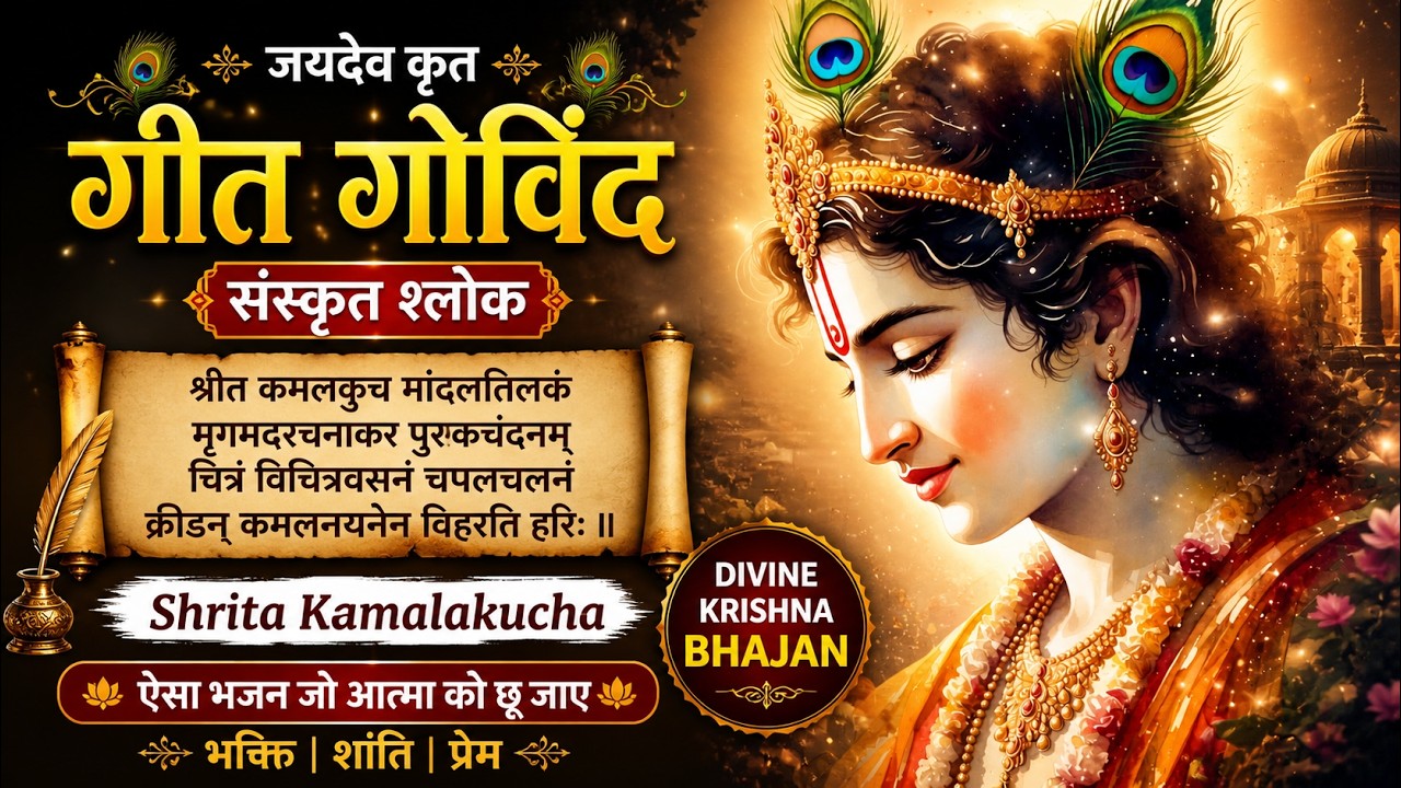 Geet Govind Sanskrit Shlok | Jayadev Ashtapadi | Shrita Kamalakucha | Divine Krishna Bhajan