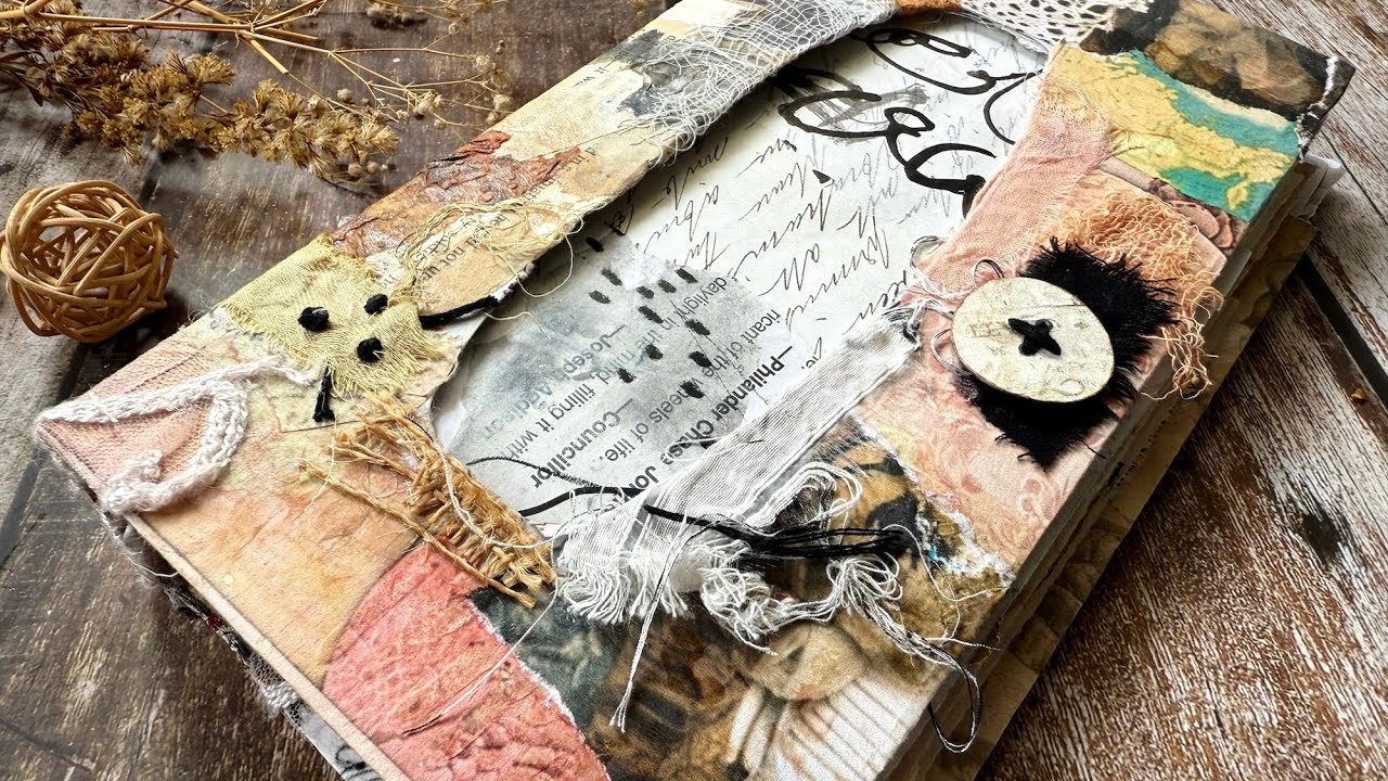 Tissue Box to Art Journal with Pockets, Flip-Outs & Free Printables