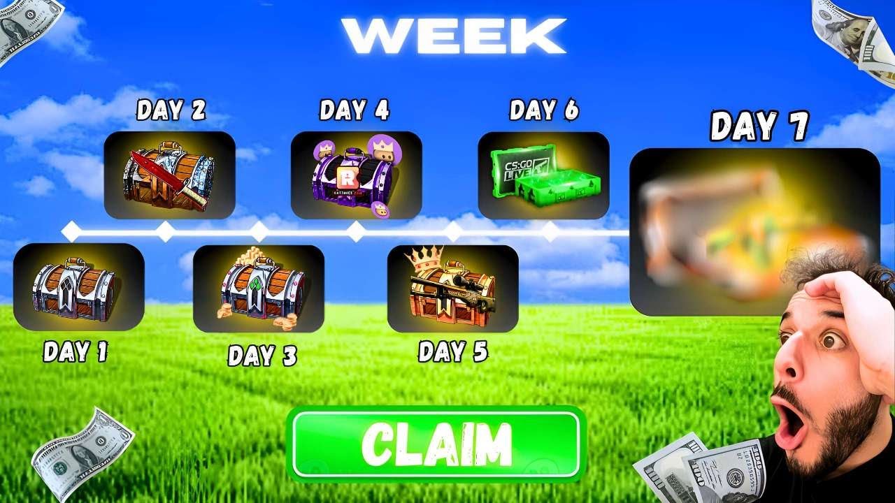 LUCKY CSGOROLL WEEK! FREE DAILY CASES!