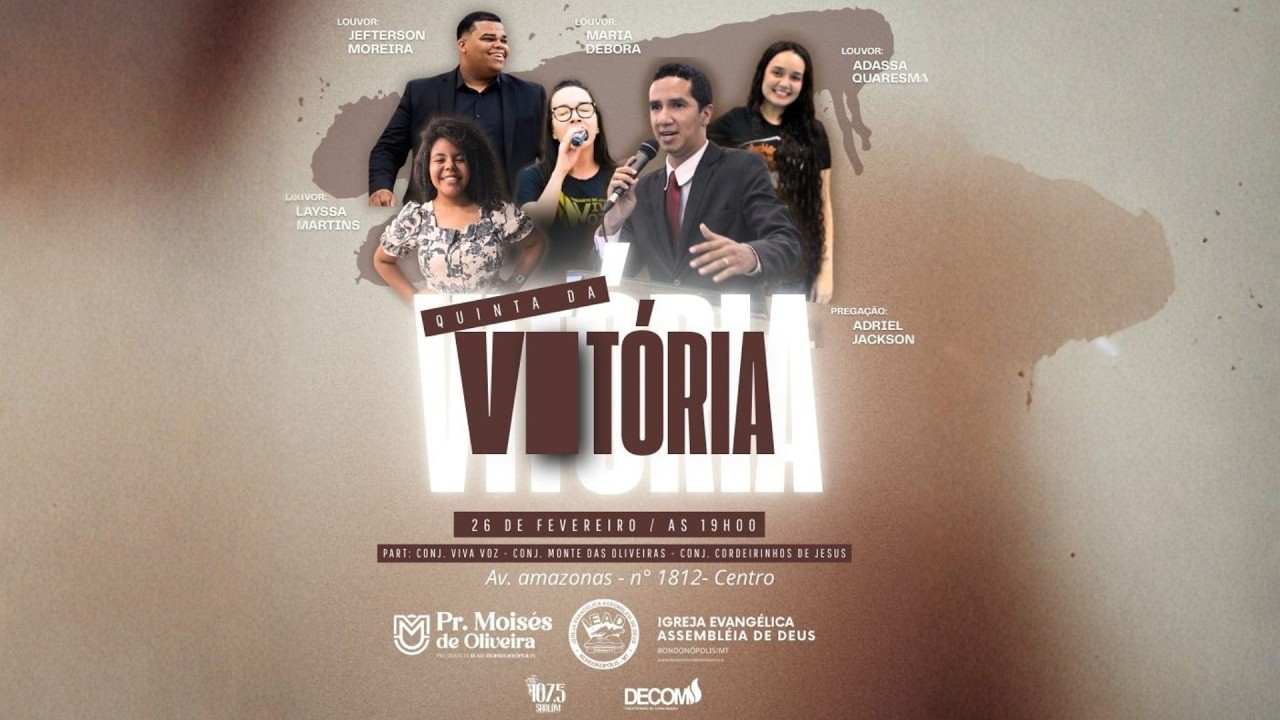 QUINTA DA VITÓRIA - AO VIVO - 26/02/2026 - DECOM - IEAD - RONDONÓPOLIS-MT