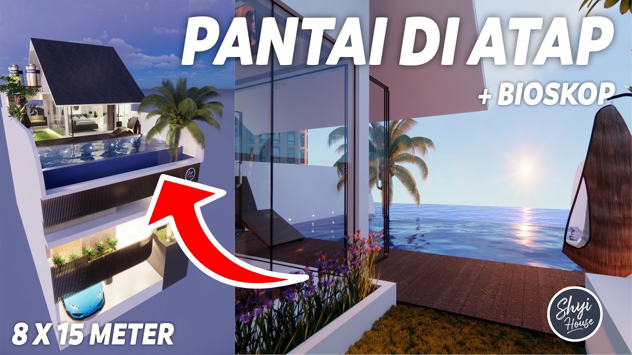 Desain Rumah SKY POOL serasa PULAU PRIBADI di atas rumah !!!