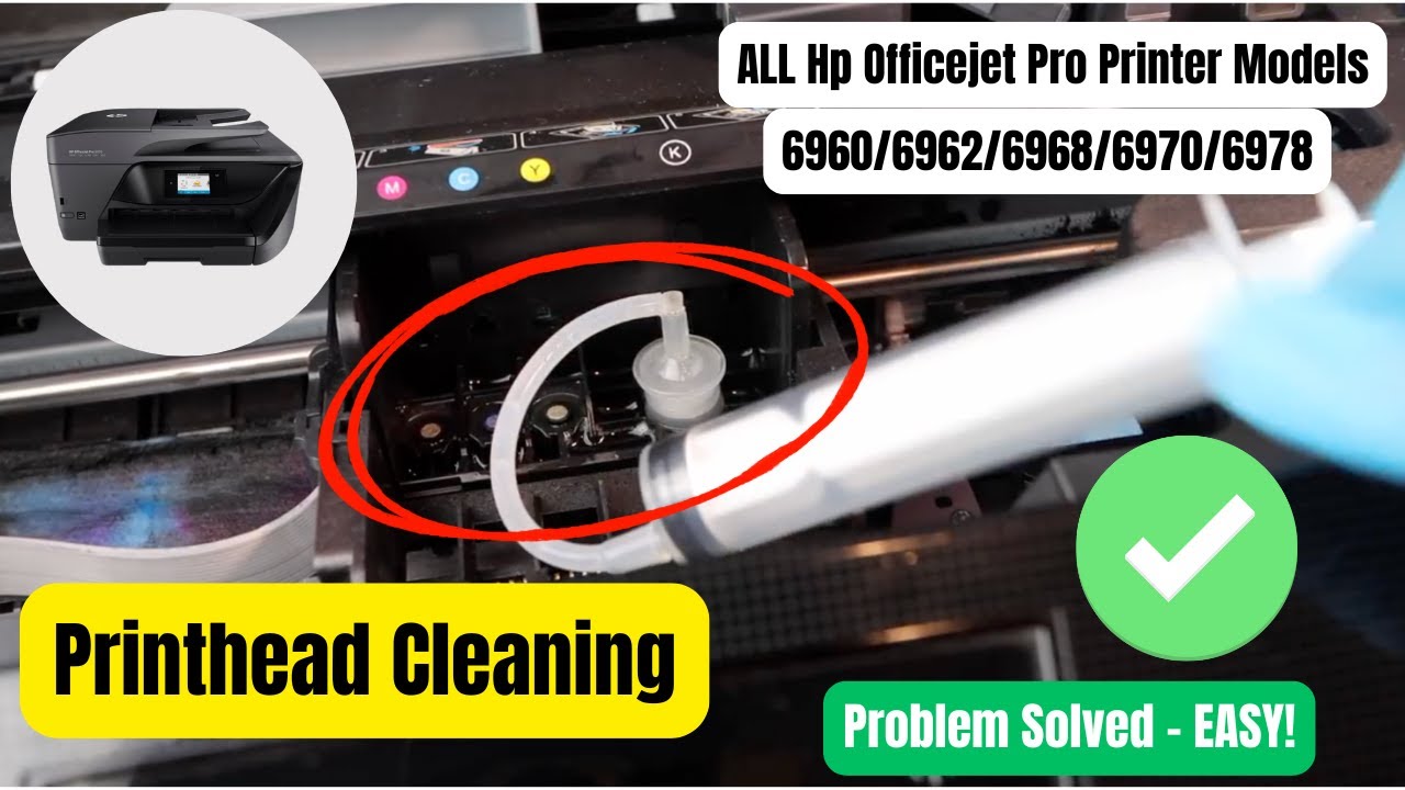 HOW TO CLEAN Print Heads on ANY HP Officejet Pro 6960,6962,6968,6970,6978 & Similar Models