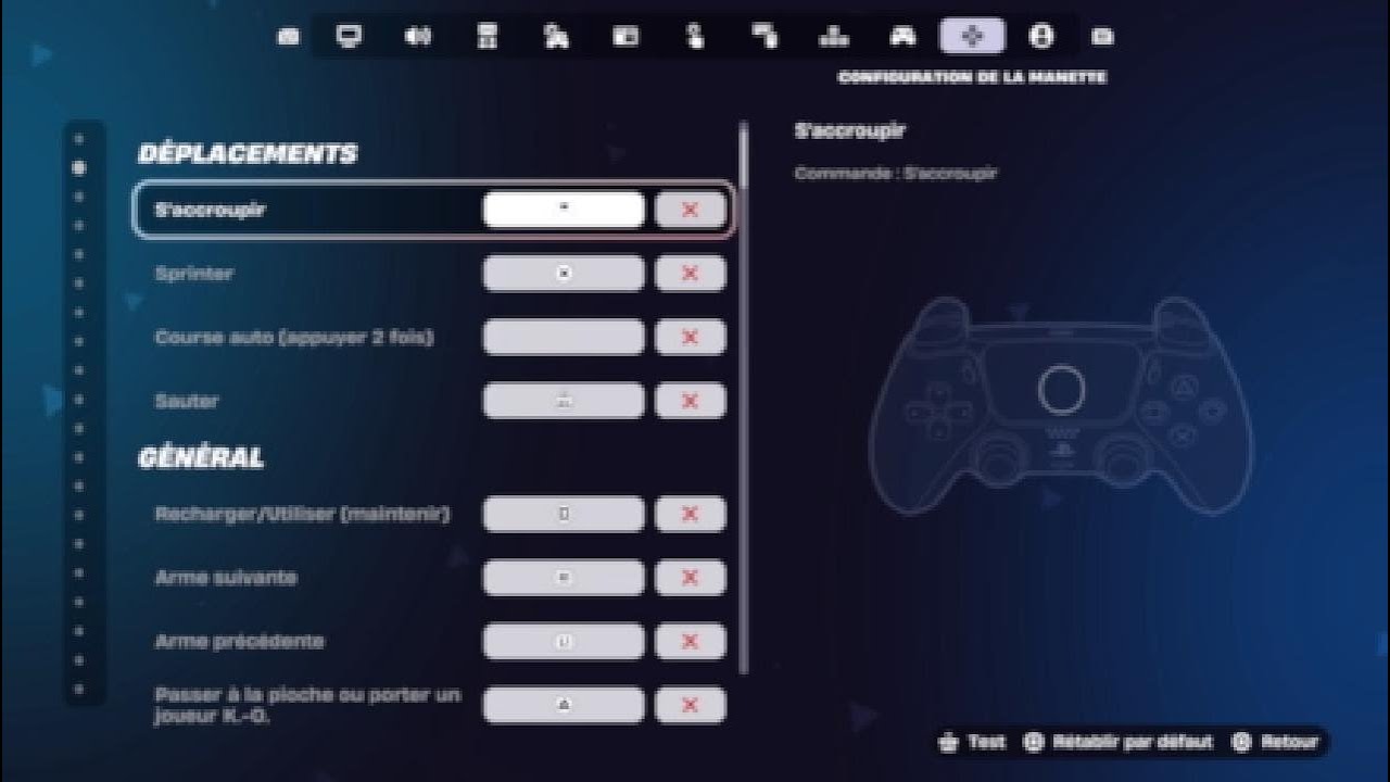 fortnite paramètres 2026