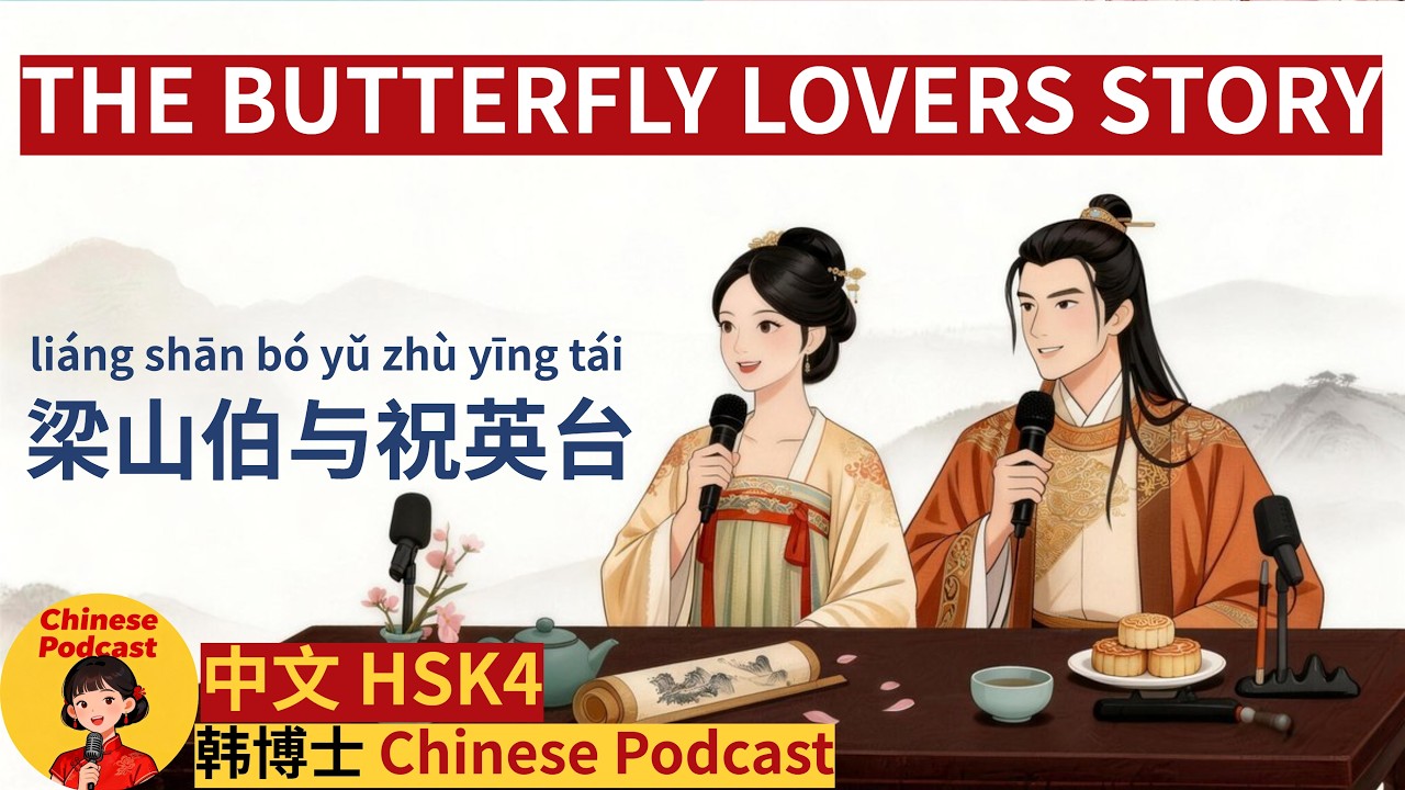 HSK3|Butterfly Lovers Story|梁山伯与祝英台|梁祝|Chinese listening practice|learn Chinese podcast|学中文|中文对话