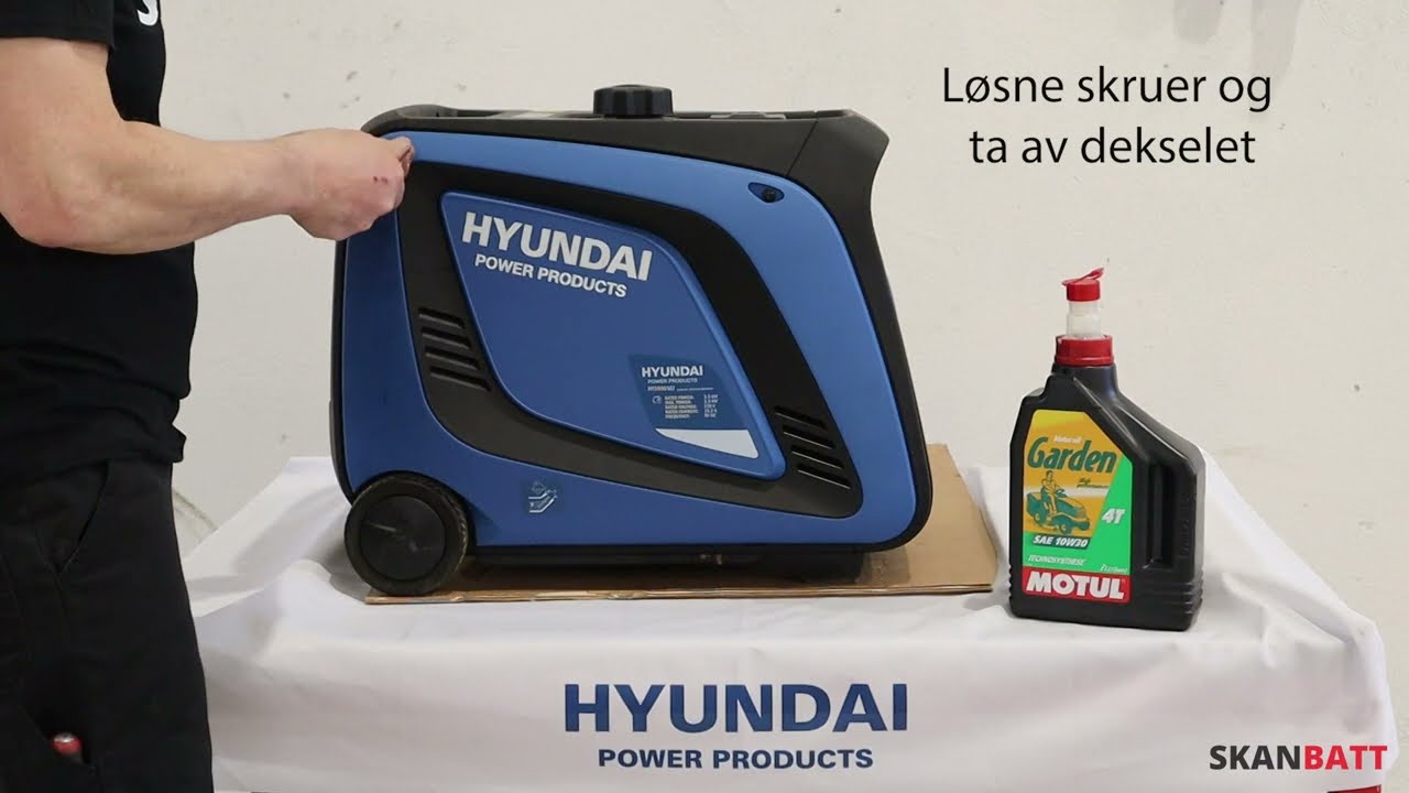 Klargjøring av Hyundai aggregater HY3900SEi & HY6500SEi