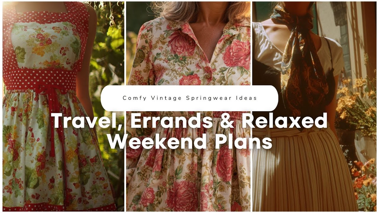 🌸 Comfy Vintage Springwear Ideas for Travel, Errands & Relaxed Weekend Plans! 👗