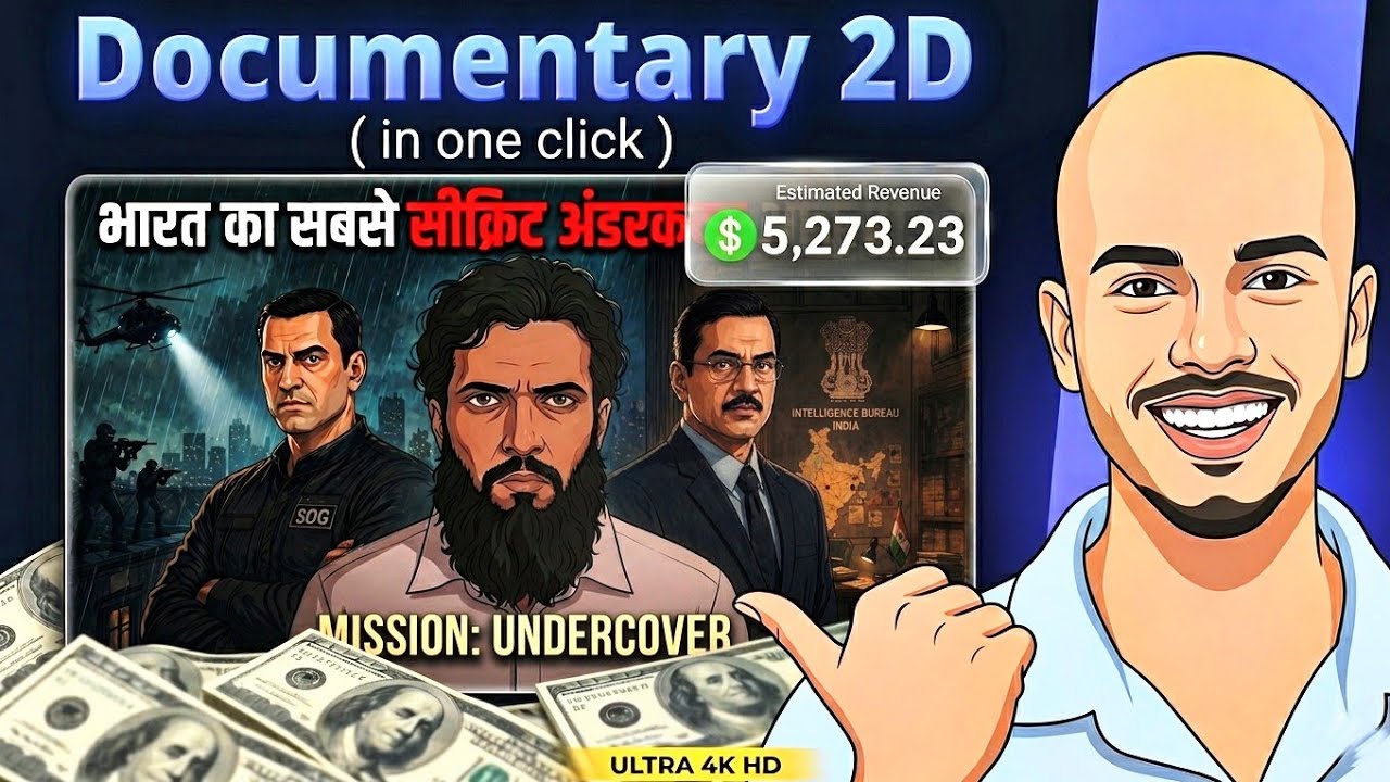 AI Documentary Video Kaise Banaye FREE (1 Click Long Video) | Anidoc Jaisa Video Kaise Banaye 2026