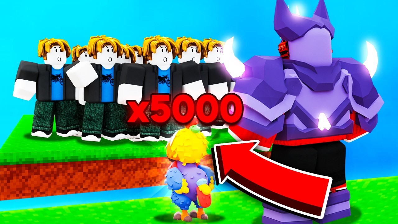 5000 Lucia Candy vs 50 Players In Roblox Bedwars