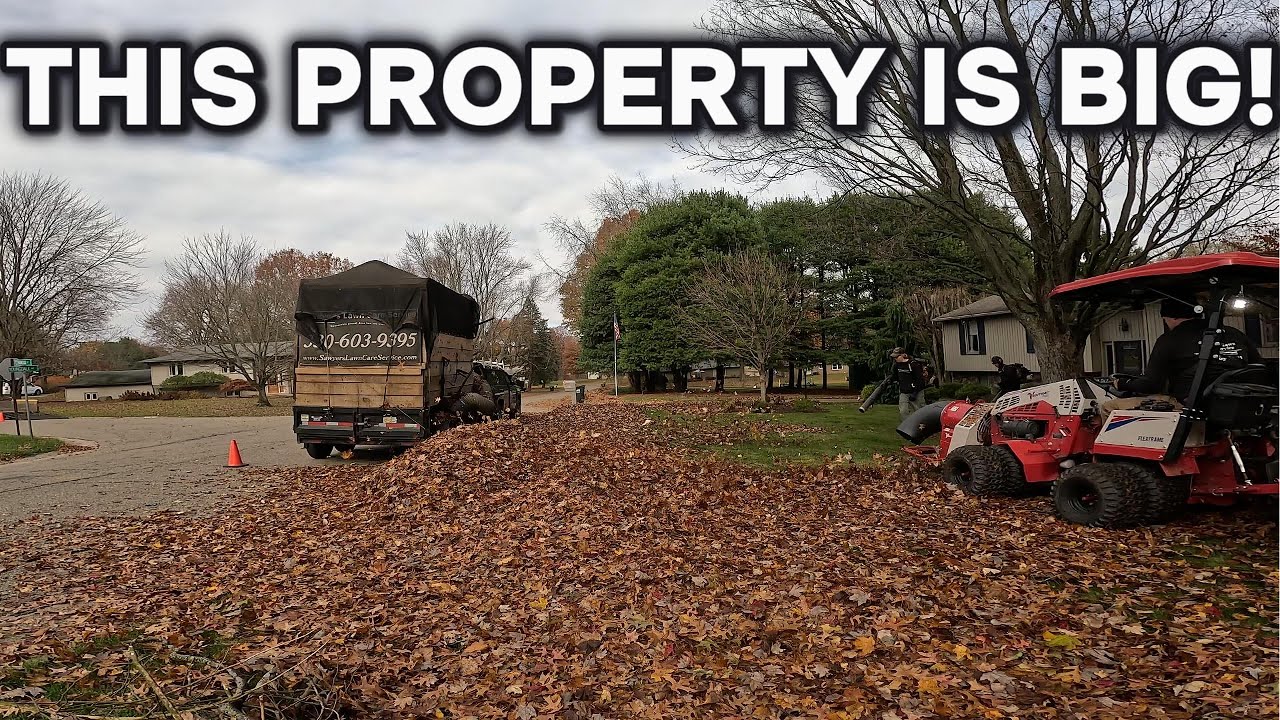 The FASTEST Way To Clean Up Leaves On This HUGE Property!