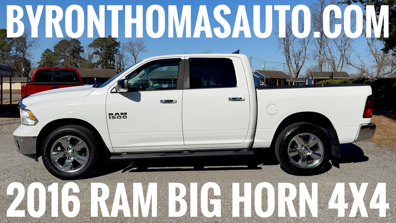 Пикап RAM 1500 Big Horn Crew Cab 4x4 2016 года выпуска с пробегом 94 000 миль - ByronThomasAuto.c...