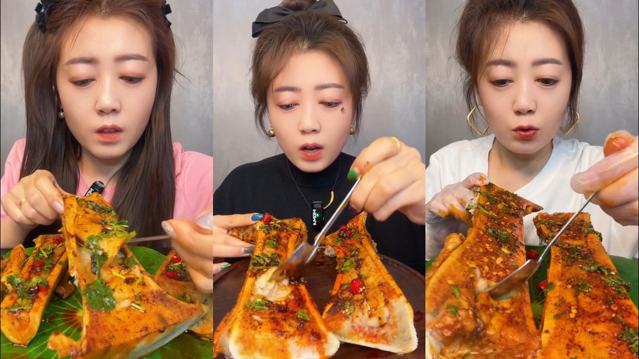 asmr super fatty spicy bone marrow mukbang - thánh ăn tủy xương siêu cay - mukbang eating show #828
