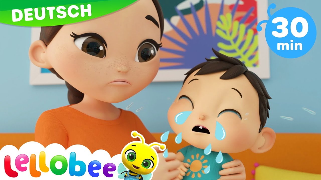 Baby hat ein Aua | Lellobee - Kinderlieder und Cartoons | Lellobee Deutsch