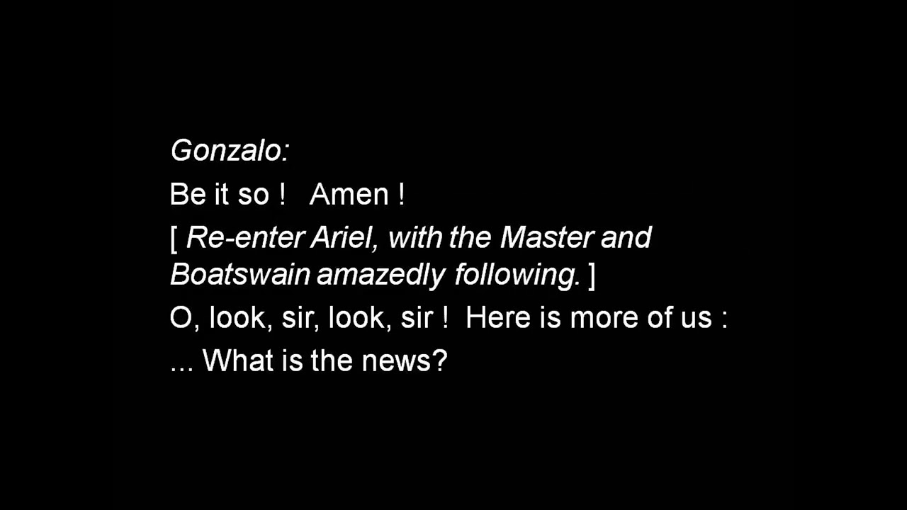 Classroom Screen Drama Reading Shakespeare The Tempest Act 5 Scene1