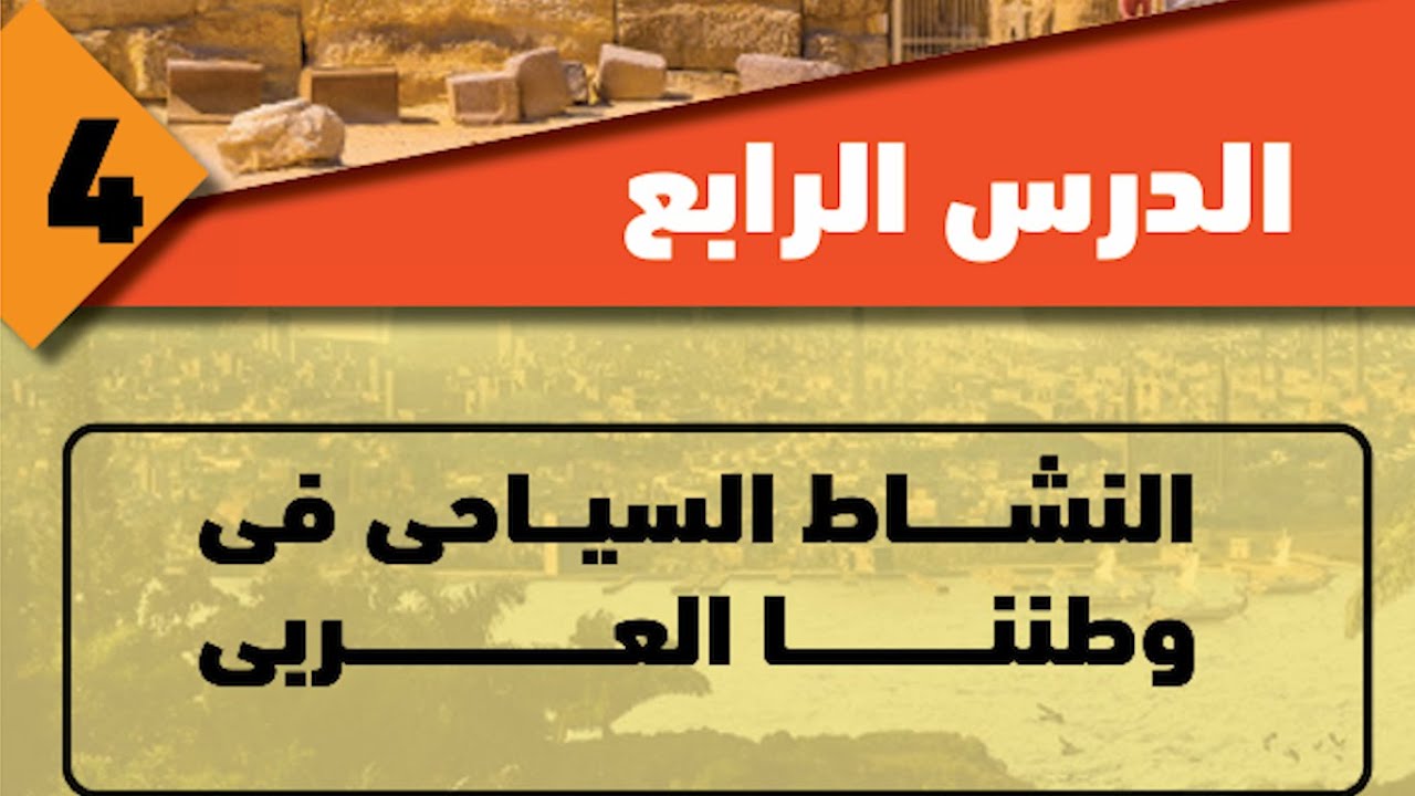 النشاط السياحى فى وطننا العربى الصف السادس الابتدائى | الوحدة الثالثة | الدرس الرابع