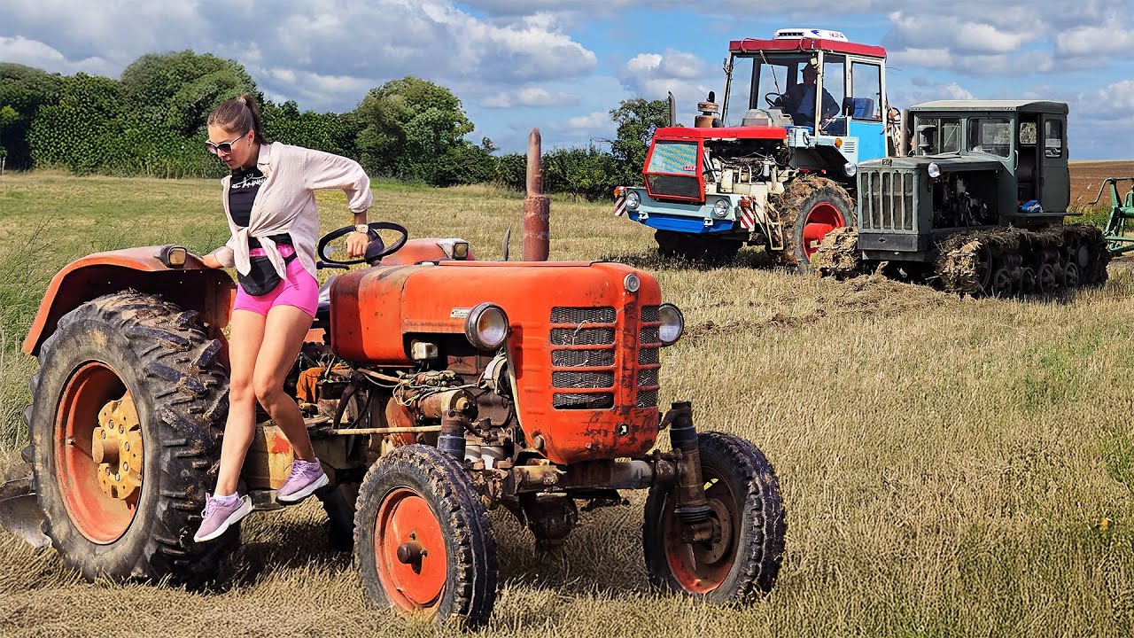 Осенняя вспашка на винтажных тракторах 🍂🚜 - Парад старых тракторов в Пучере