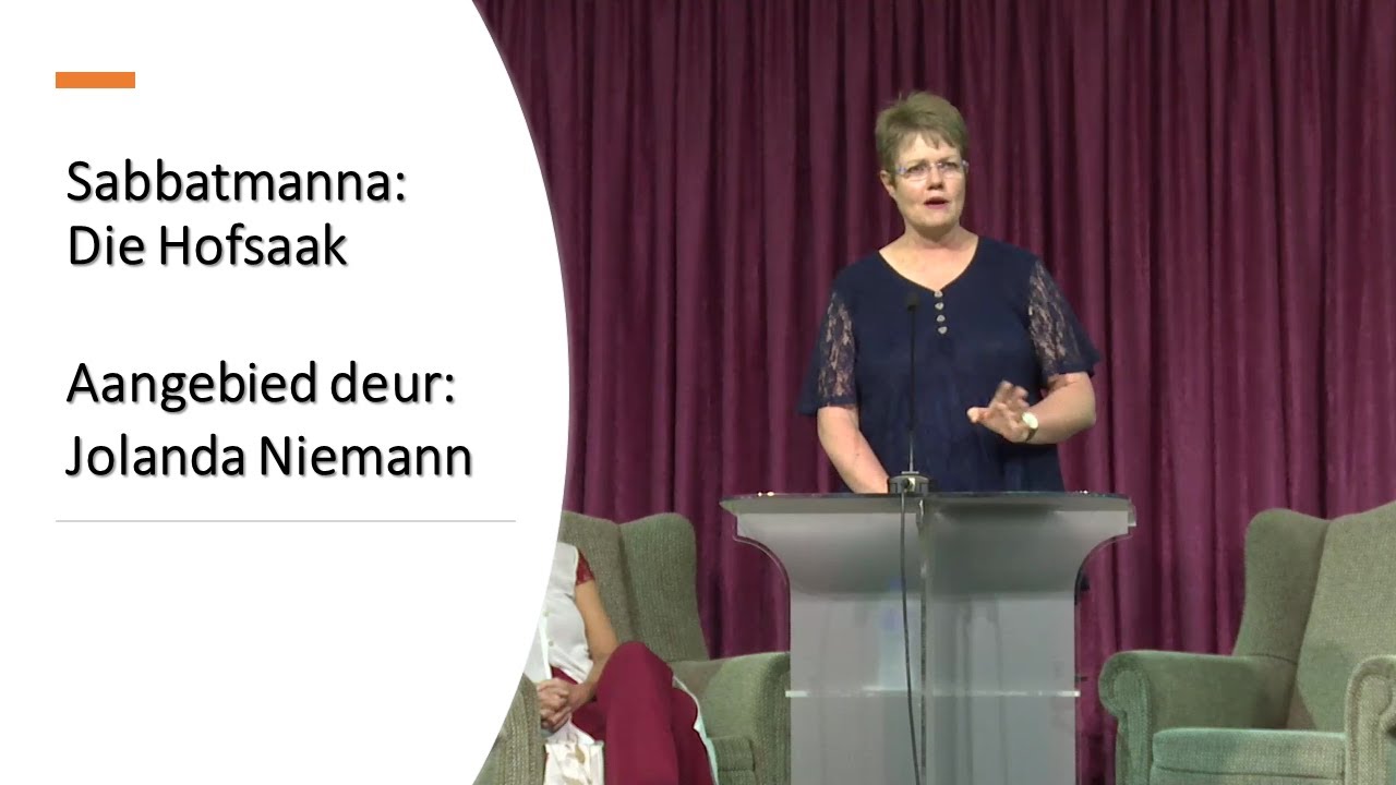 02 Apr 2022: 09h30 - Jolanda Niemann - Die Hofsaak - Sabbatmanna