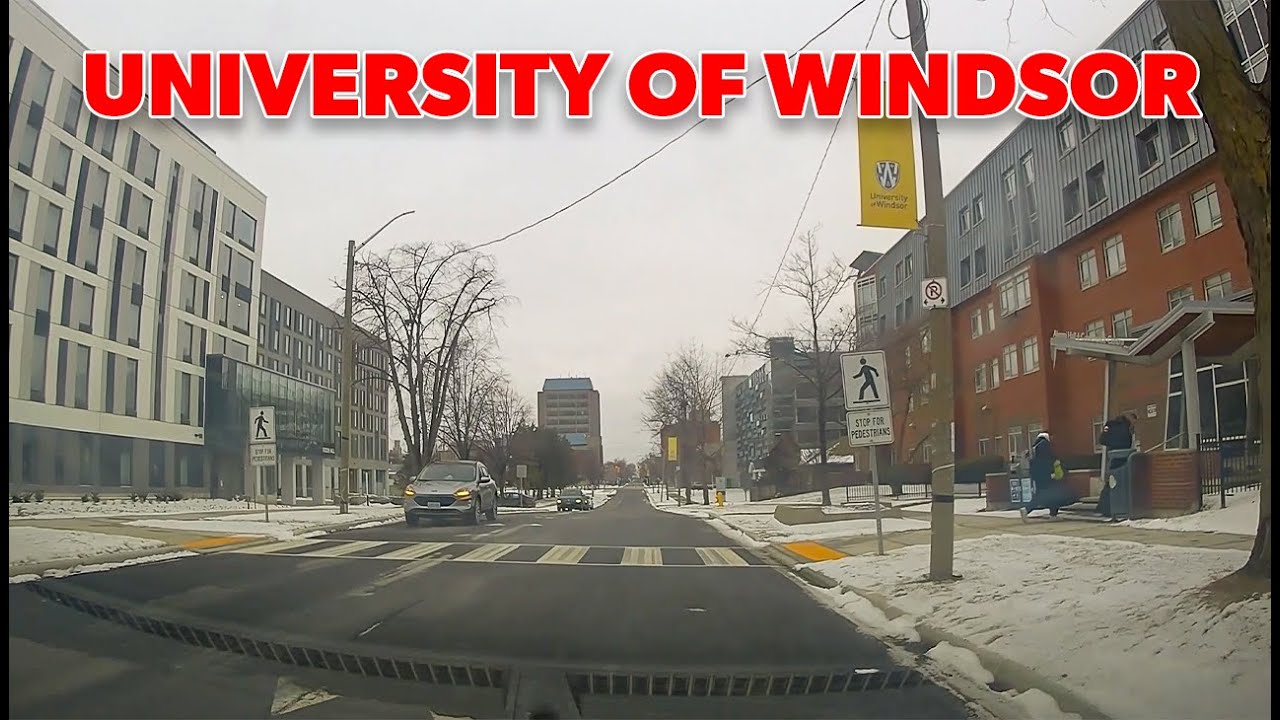 Driving in Windsor : Huron Church Road, University of Windsor & Wyandotte Street West and more