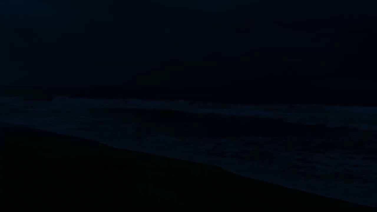 Midnight Ocean Wave Sounds | Slow Rolling Surf for Deep Calm, Relaxation, and Deep Sleep