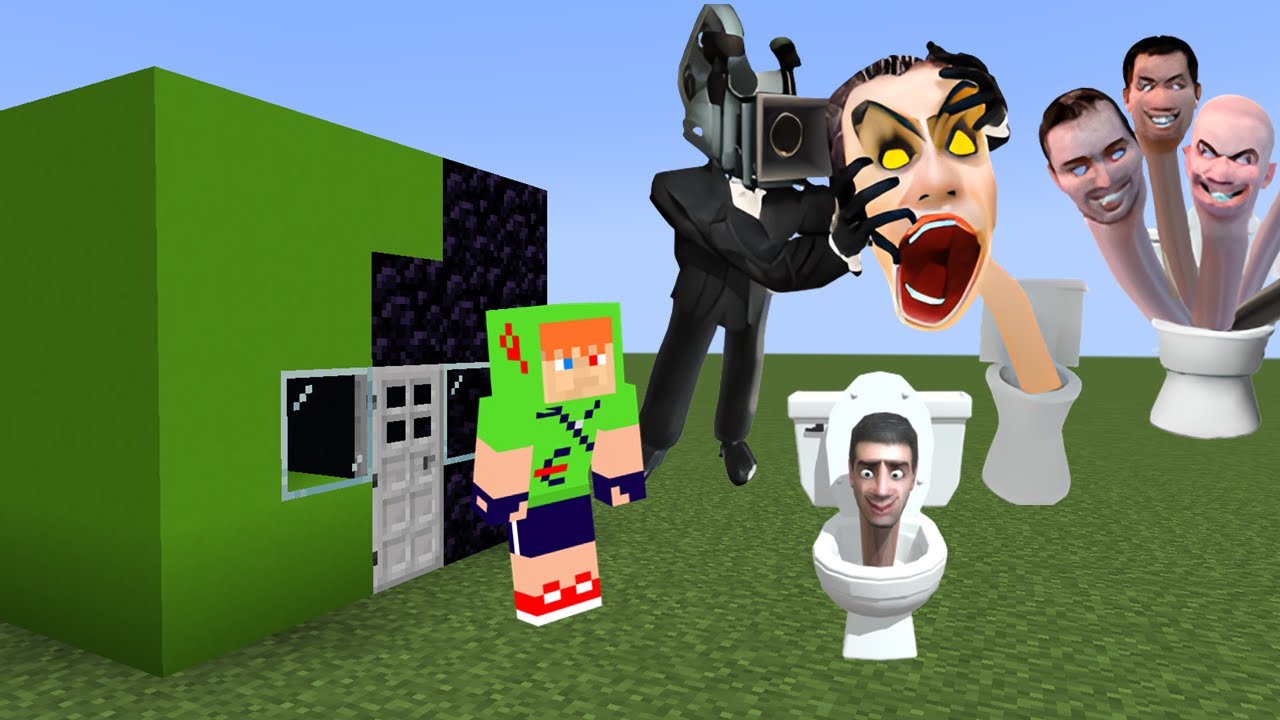 CASA 100% PROTEGIDA COM EXÉRCITO DE CAMERAS VS PRIVADAS SKIBIDI NO MINECRAFT!! (Skibidi Toilet)
