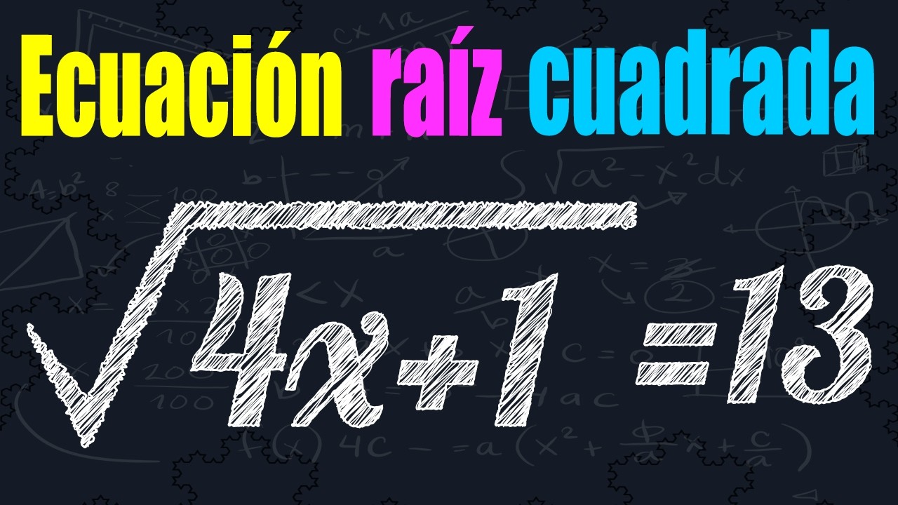 Ecuaciones con ra&iacute;z cuadrada #mathuamer #cristofertejeda