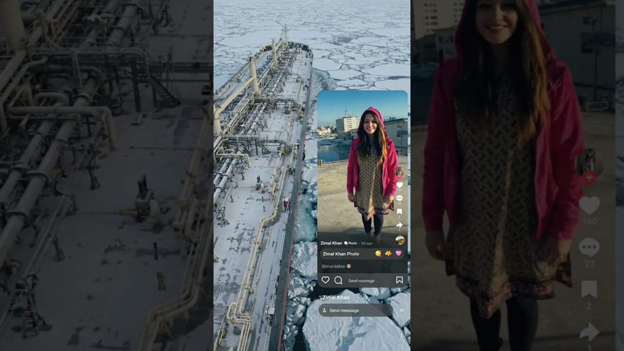 icebreaker class ship sailing through frozen Arctic ocean