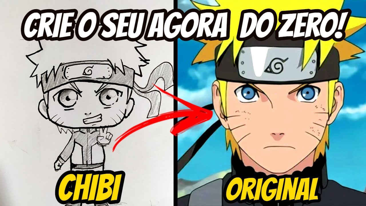 CHIBI: como DESENHAR passo a passo fácil! (Naruto , goku e herois)