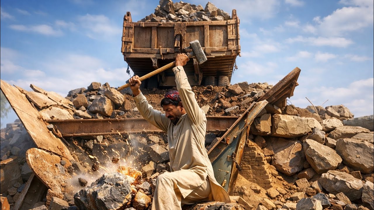 Big Rock Jaw Crusher Machine in Action | Amazing Stone Quarry Crushing
