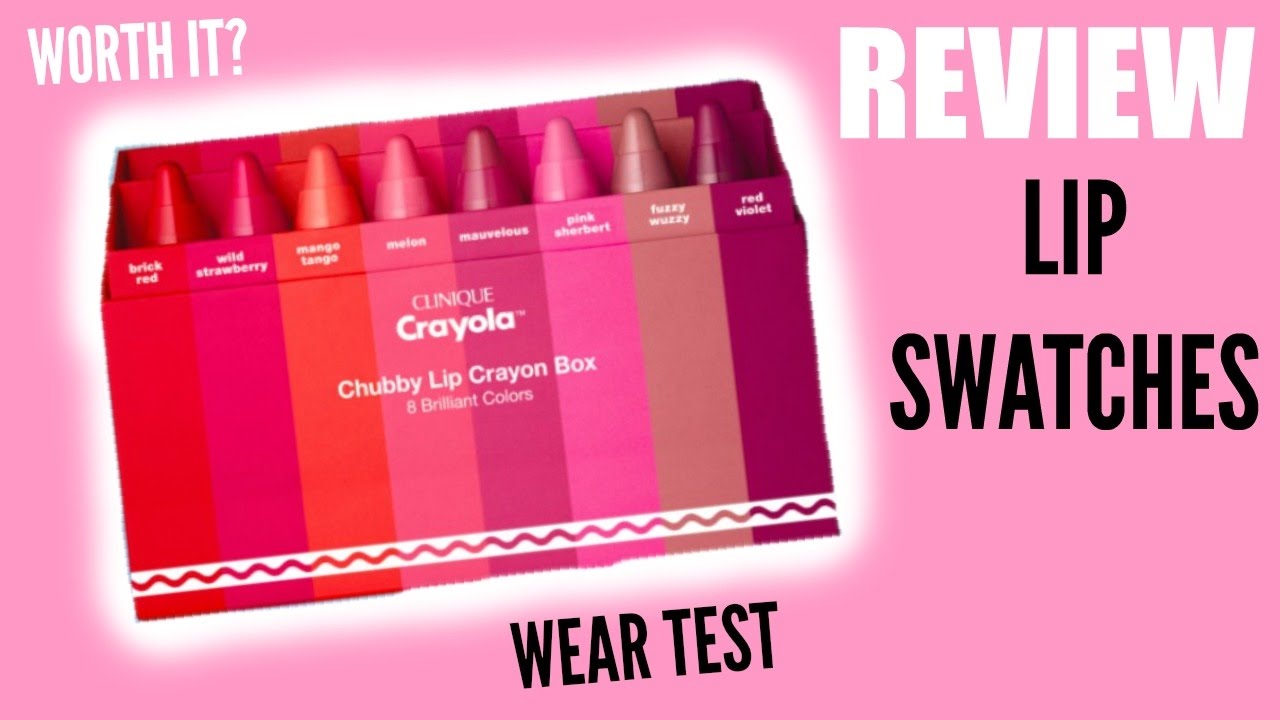Clinique Crayola Chubby Sticks Lip Crayon Box || Review, Lip Swatches & Wear Test