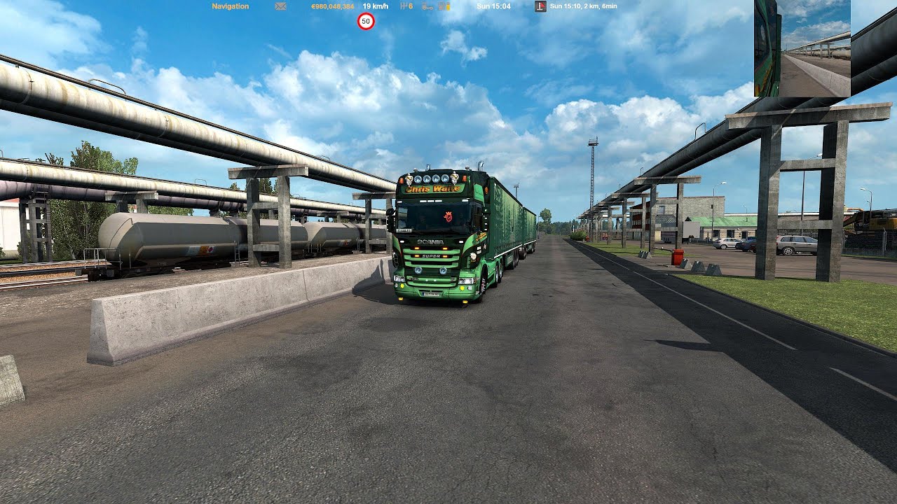 ETS2 1.38 RusMap 2.2.1 | Pskov [RU] - Tallinn [EST] | 1440p