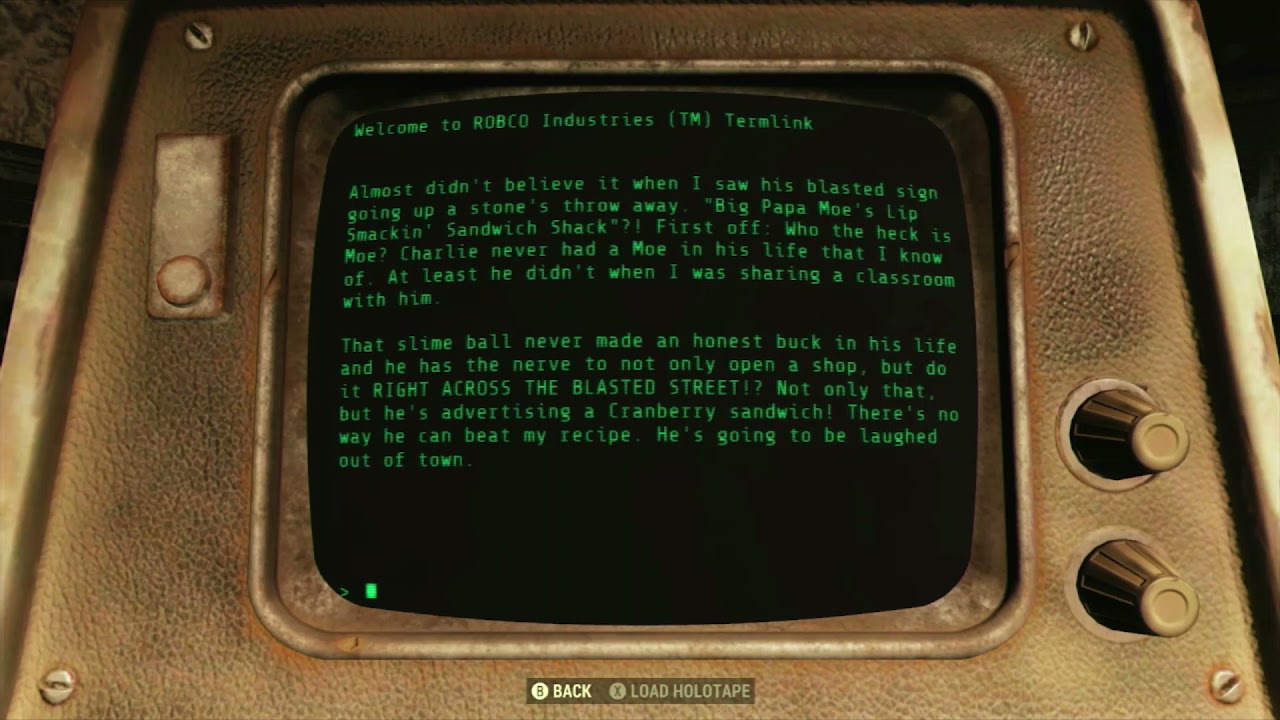 Sal's Personal Terminal - Fallout 76 Terminal