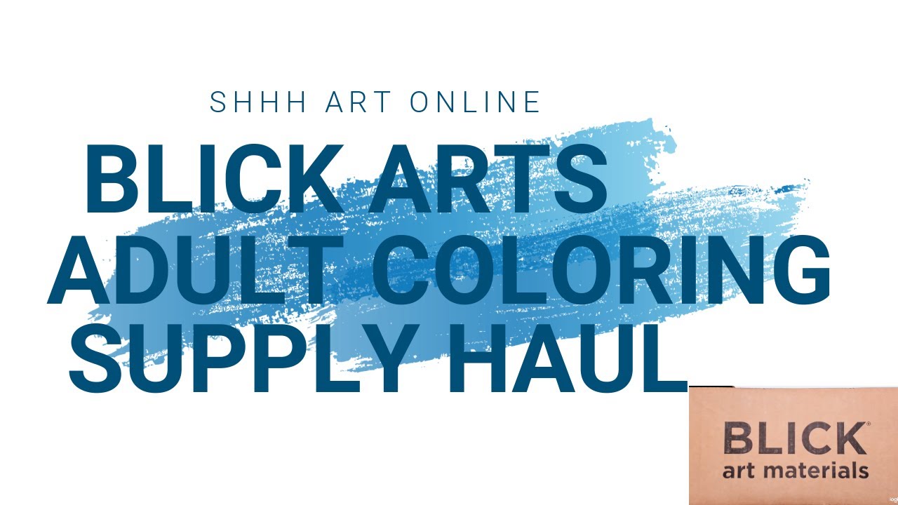 Small Coloring Supply Haul /Blick Art Haul/Blick Art Experience