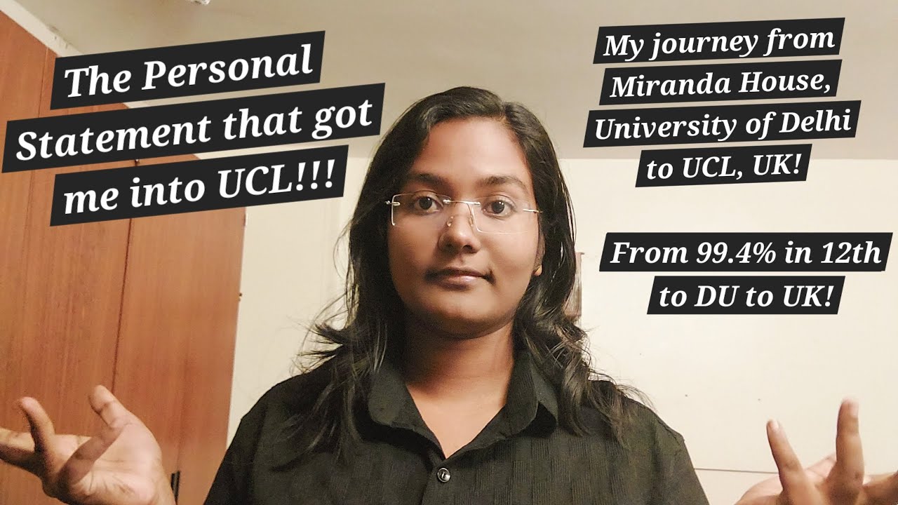 The Personal Statement that got me into UCL. # tips for writing a magnificent SOP. #masters #uk #ucl