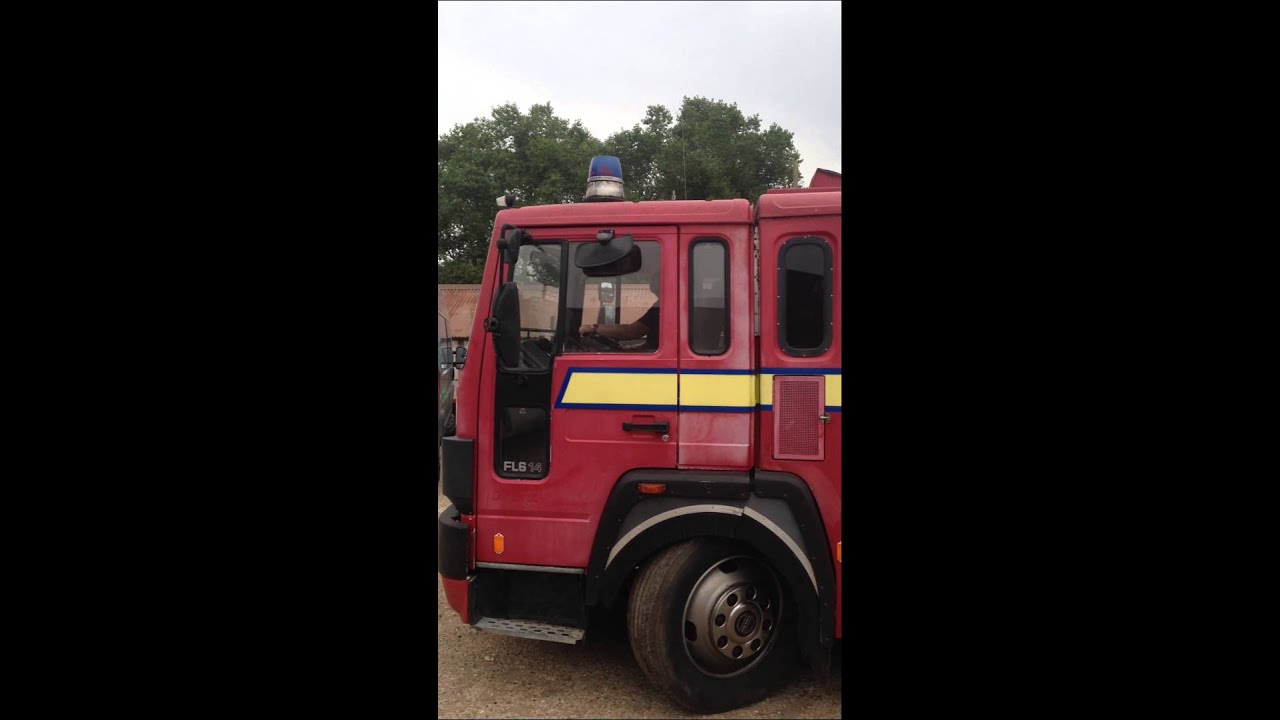 Volvo fl6 fire pump first time moving under its own steam in nearly 3 years