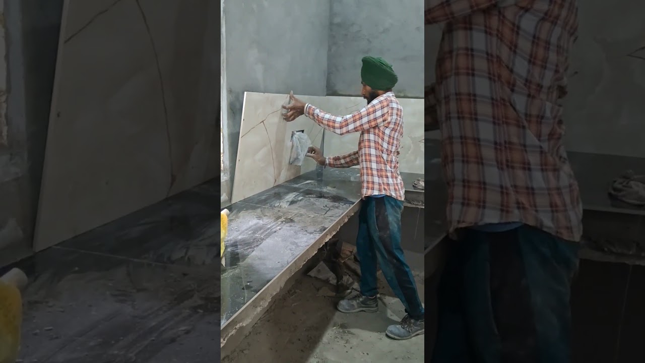 kitchen wall 2/4 tile #construction #tiles
