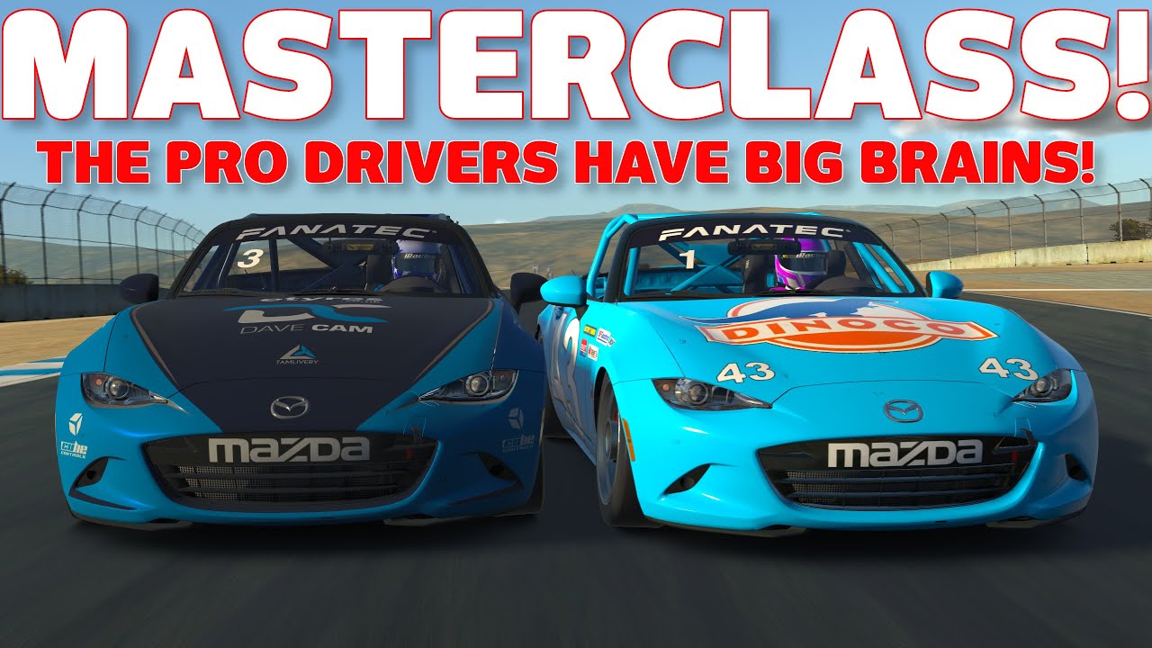 Fighting for the win against an IRL Racing Driver! | iRacing Global Mazda at Laguna Seca