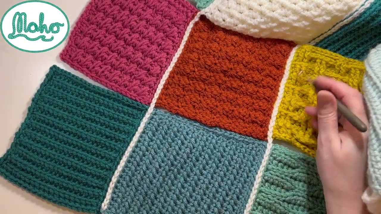 Moho Textured Squares Crochet Along: Joining Together
