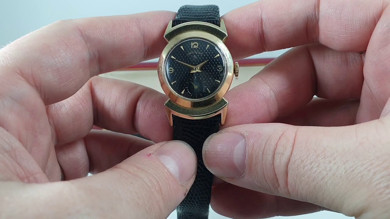 1956 Lord Elgin Black Knight vintage watch with box.  Model reference 4814J