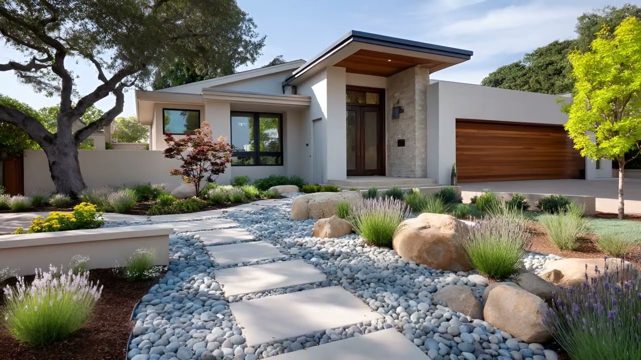 Front Yard Minimalism | Modern Landscaping Trends with Low Maintenance Design & Curb Appeal