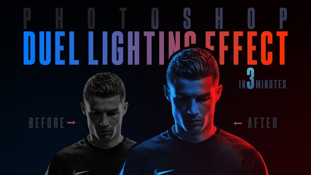 Duel Lighting Effect | Photoshop tutorial | beginners tutorial | photoshop effect | benografix 2022