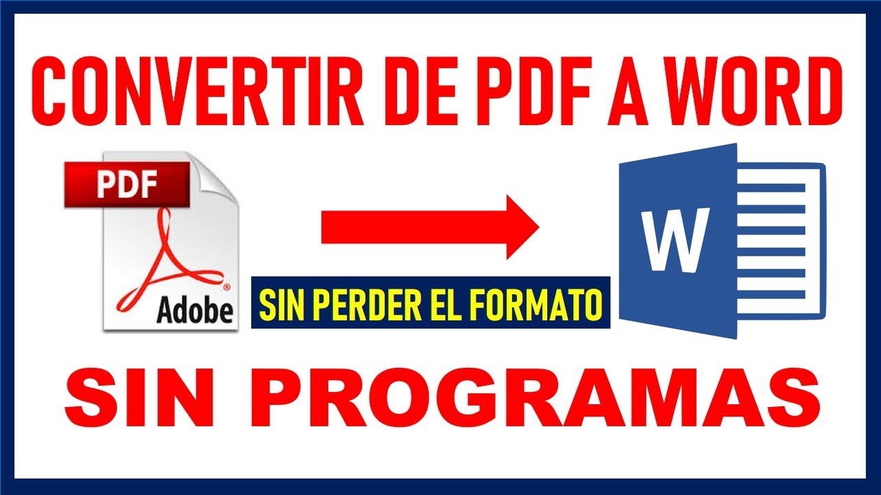 Como convertir de PDF a WORD Sin programas| Fácil y rápido 2024