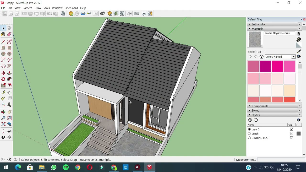 ( Re-Upload ) SketchUp Tutorial - Modelling Rumah Type 36