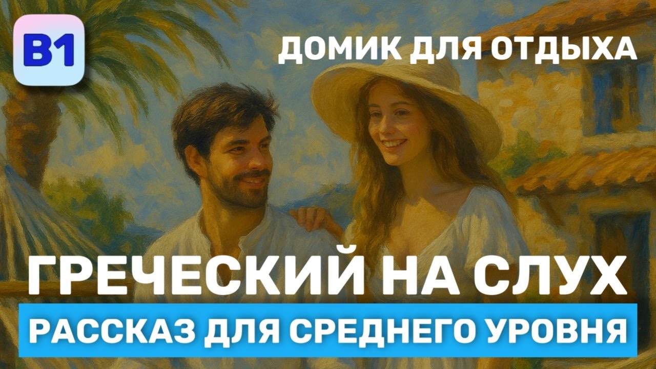 Греческий на Слух🎧. Рассказ среднего Уровня (В1). Домик для отдыха.